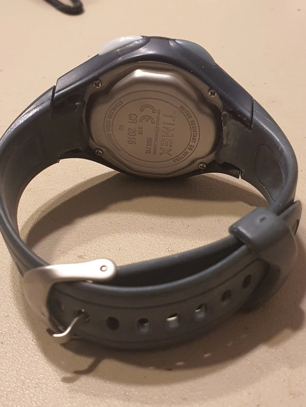 10/$20 Timex Black/Blue Digital Alarm Chrono Heart Rate Monitor Unisex Watch